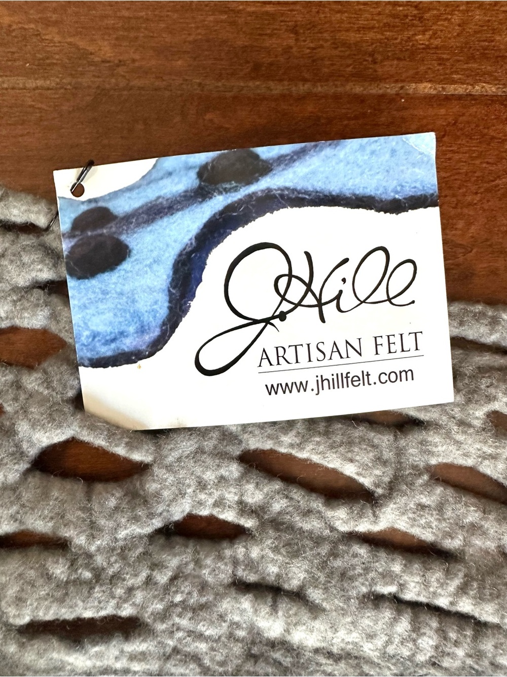 J. Hill Artisan Wool Silk Lace Shawl Wrap Gray Wearable Art - Picture 3 of 6